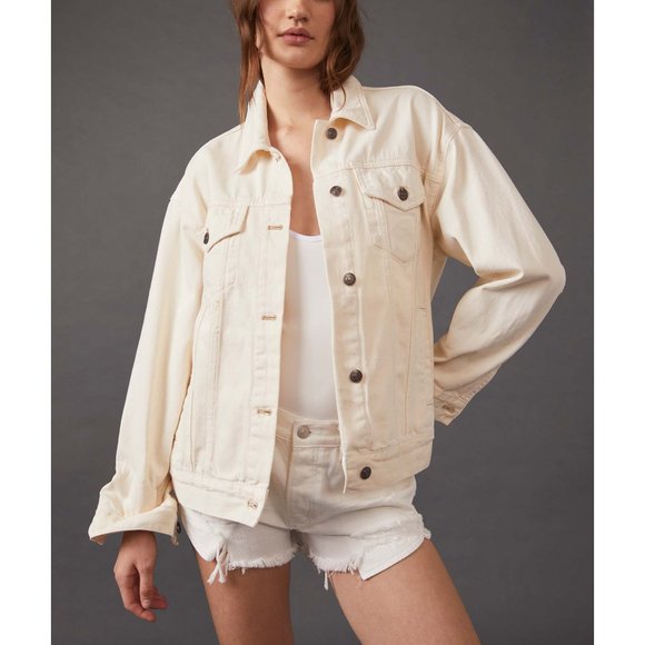 Free People Jackets & Blazers - Free People Jolene Trucker Jacket / Ecru